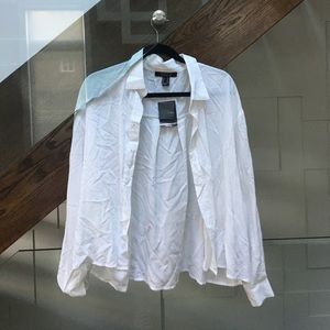 🌸3/$20 Basic loose White blouse (forever 21)